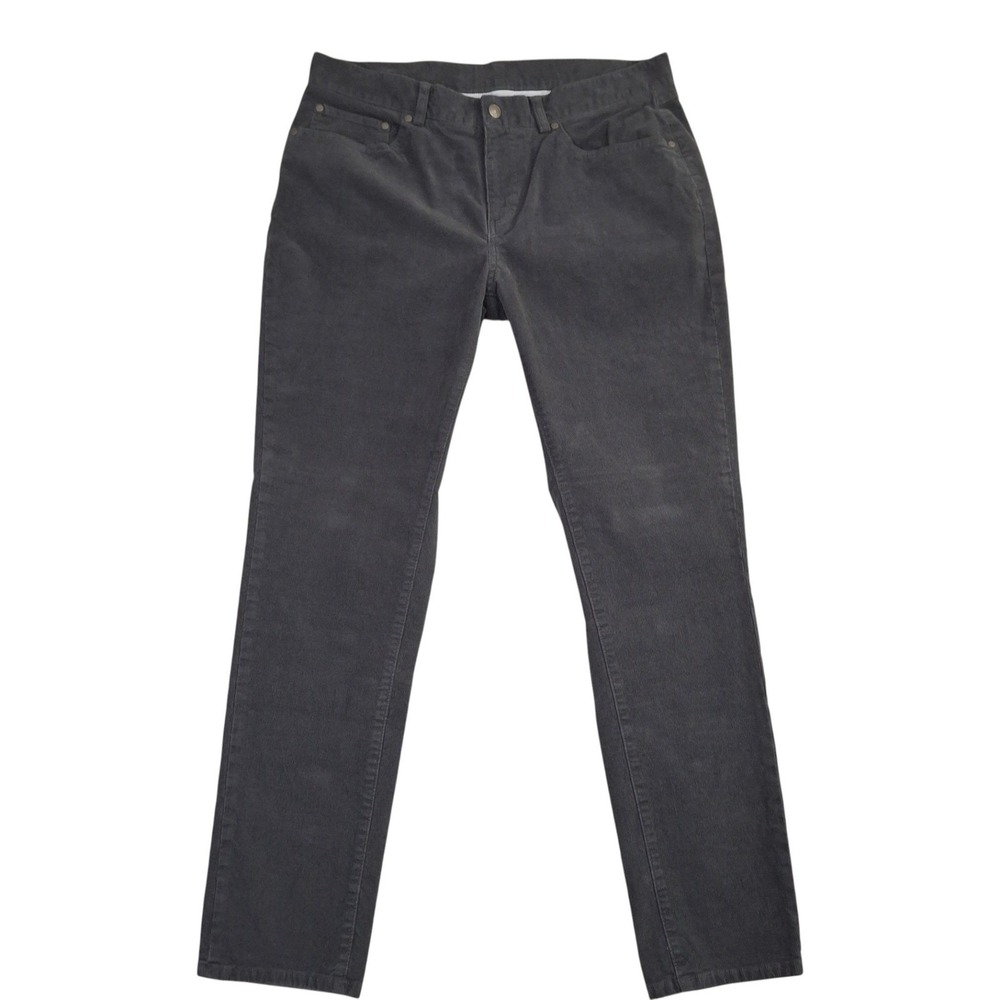 Brooks Brothers Slim Fit Corduroy Pants Men's 36x32* Gray 5-Pocket Straight Leg